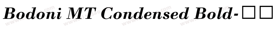 Bodoni MT Condensed Bold字体转换